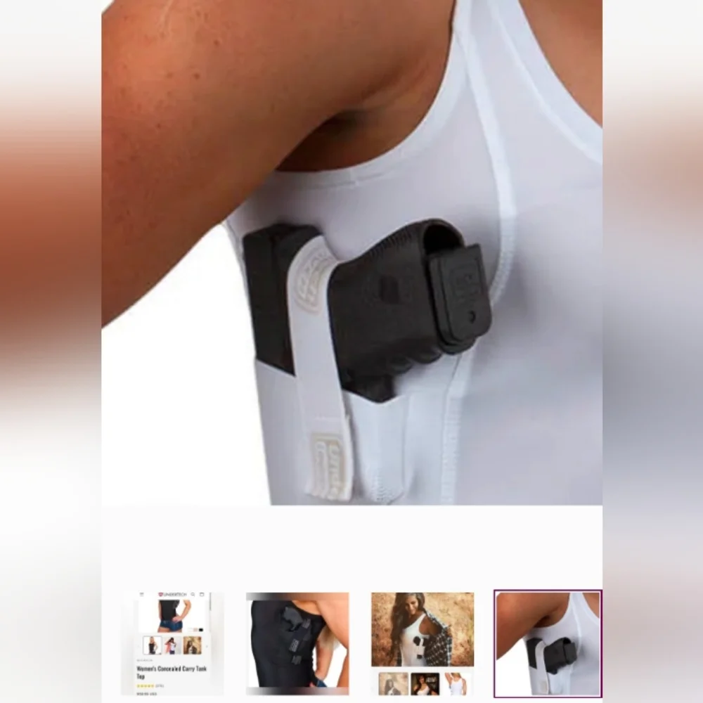 UnderTech UNDER COVER EPLC WHITE CREW Sz MED CONCEAL CARRY - Picture 3 of 16